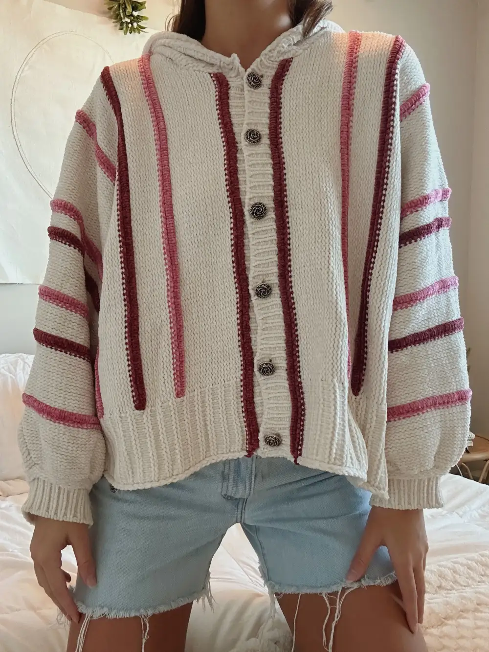 CHENILLE CARDIGAN SWEATER