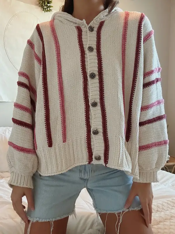 CHENILLE CARDIGAN SWEATER