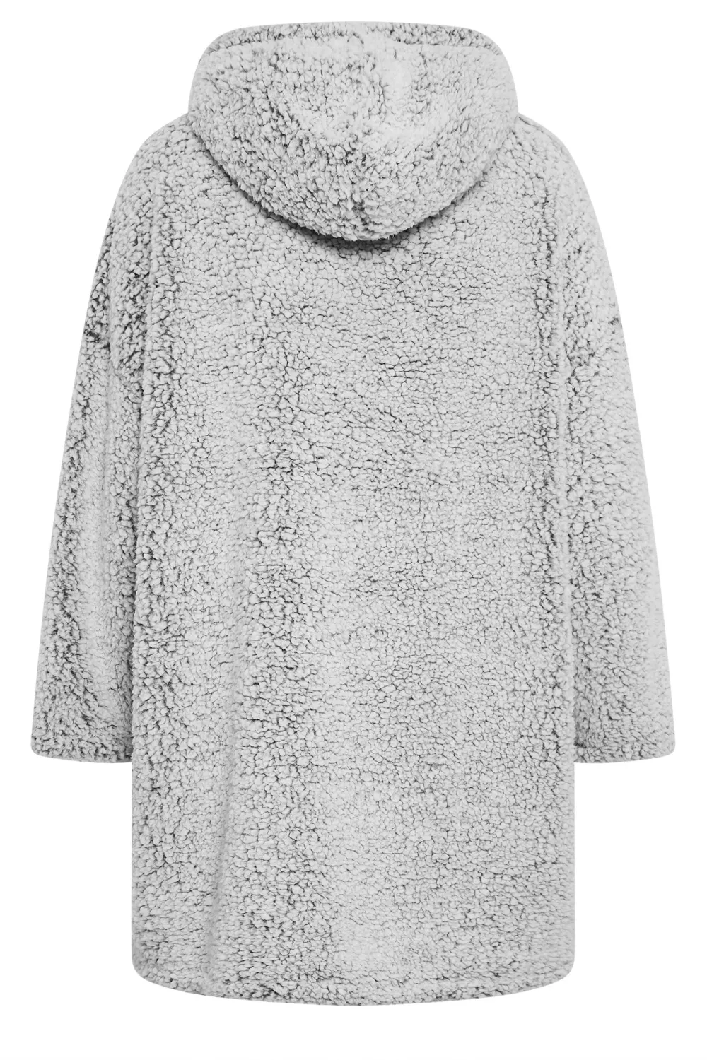 YOURS Curve Light Blue Teddy Drawstring Snuggle Hoodie