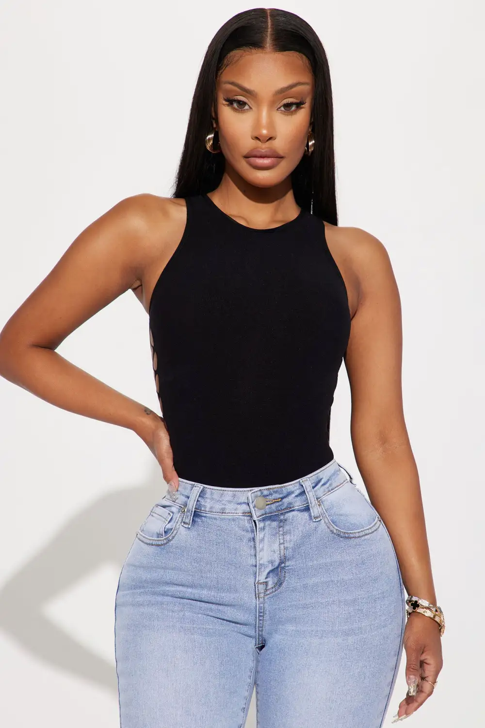 Focus On Me Seamless Bodysuit - Black