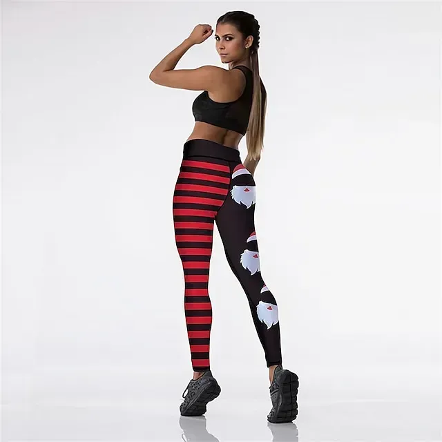 Santa Claus Leggings Jogger Pants Women's Christmas Christmas Christmas Eve Adults' Christmas New Year Eve Polyester Lycra Spandex Pants