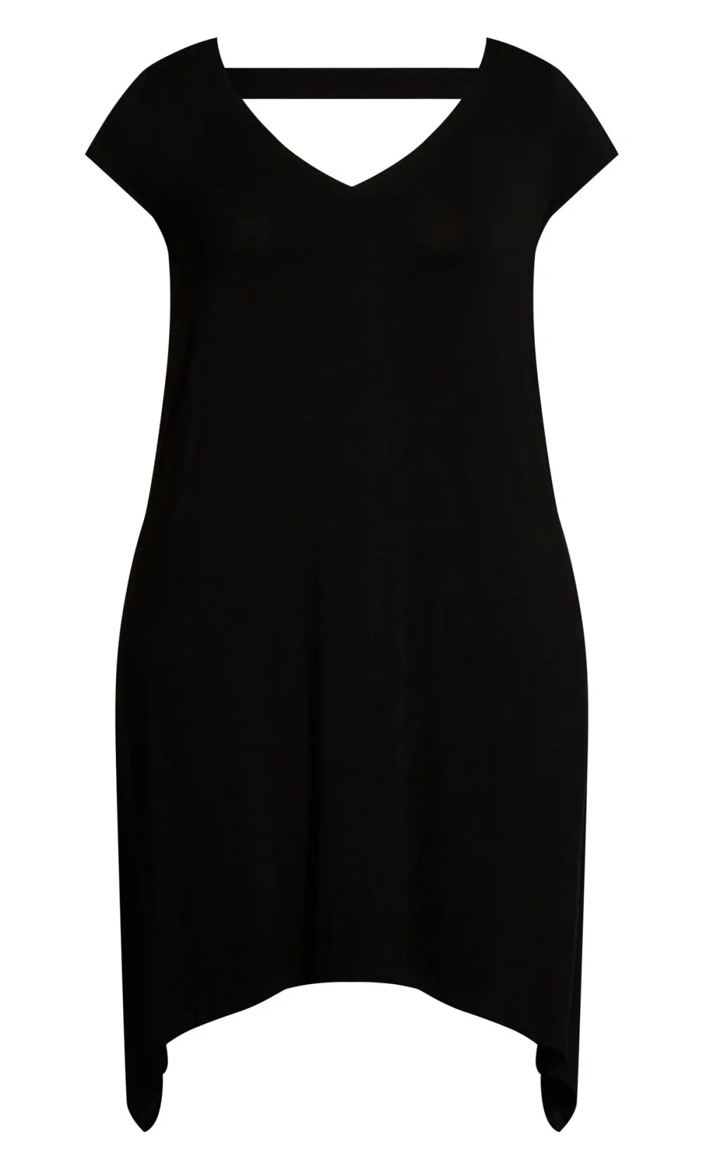 Evans Black Cut Out Detail T-shirt Dress