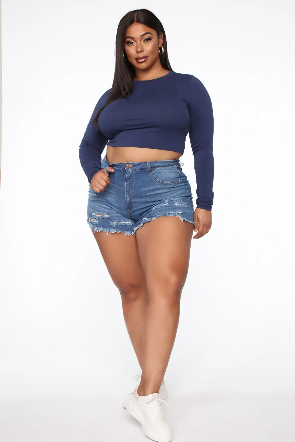 Robin Long Sleeve Top - Navy