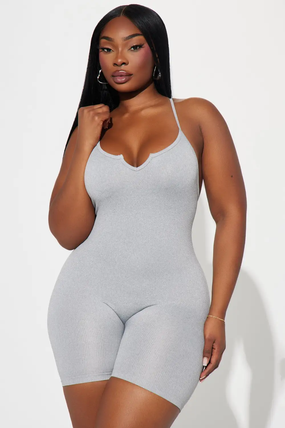 Indie Seamless Romper - Heather Grey