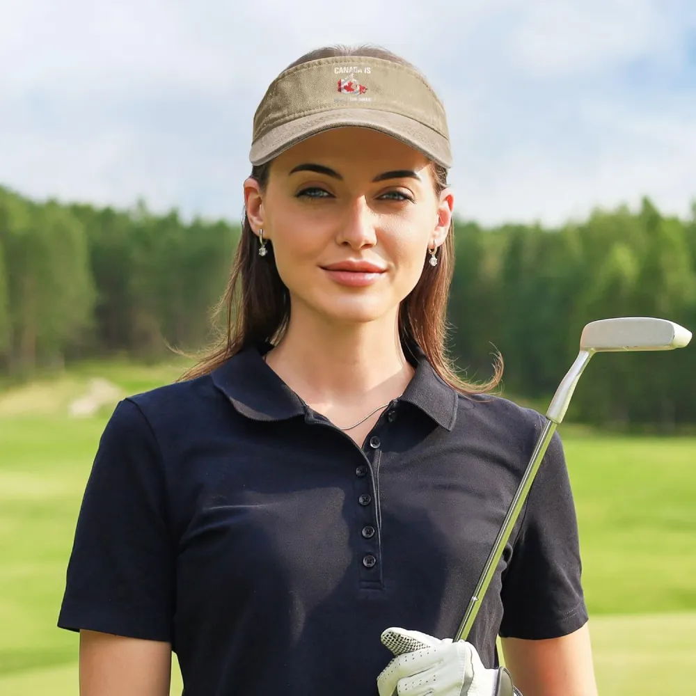 Canada is Not for Sale Sport Sun Visor Hats Empty Top Baseball Cap Cotton