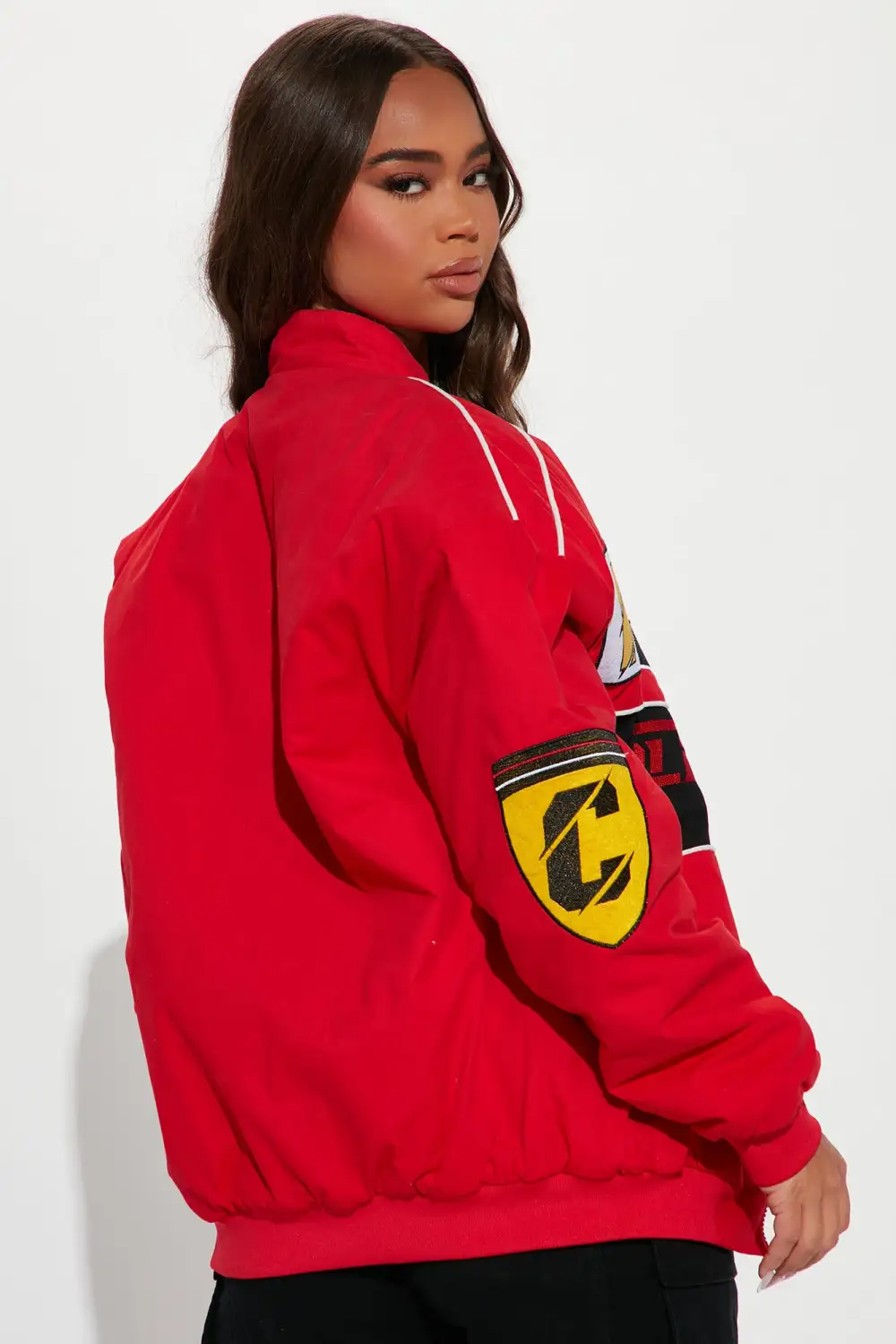 Racing Cali Bomber Jacket - Red