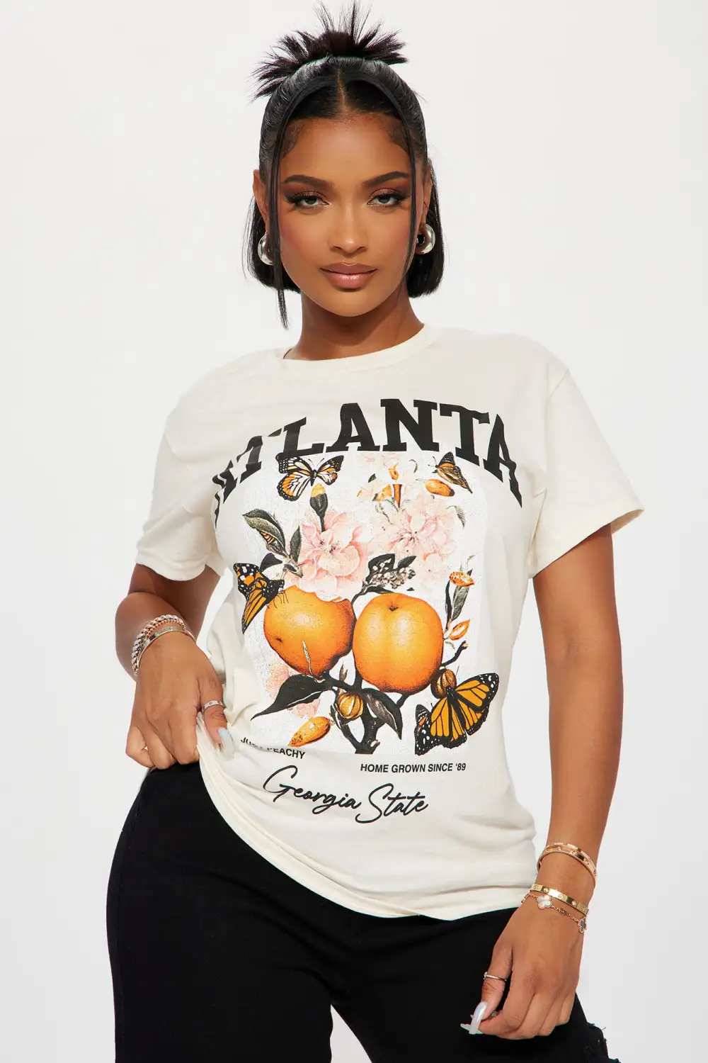 Georgia Peach Graphic Tee - Sand