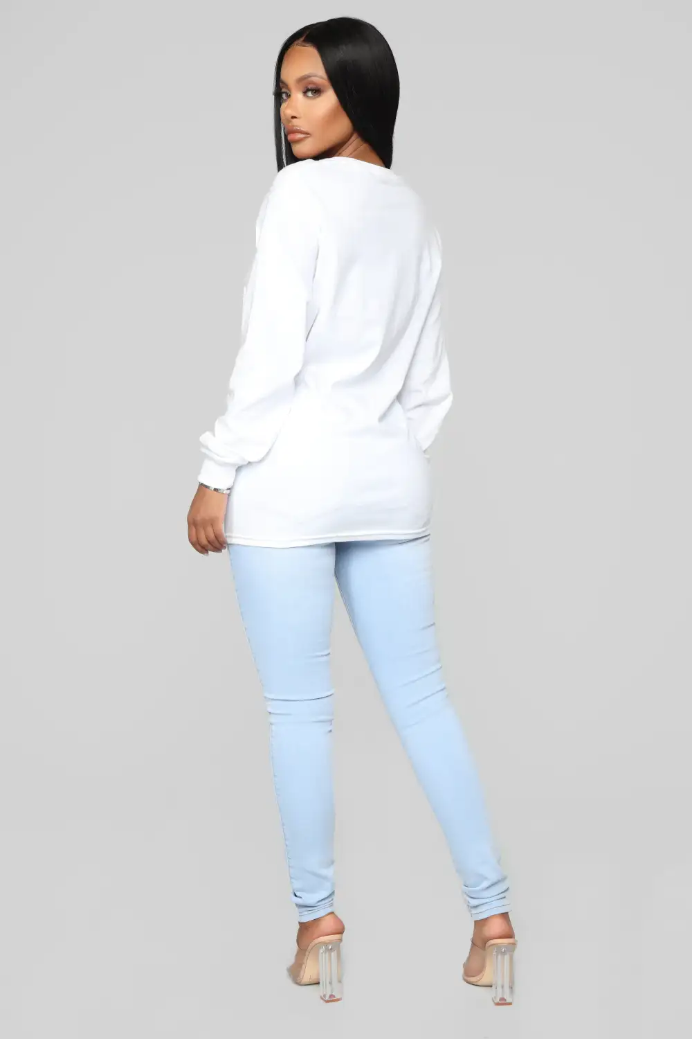 Classic Mid Rise Skinny Jeans - Light Blue Wash