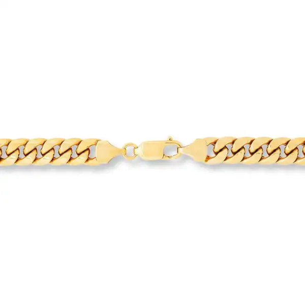 Hollow Miami Cuban Chain Necklace 10K Yellow Gold 22