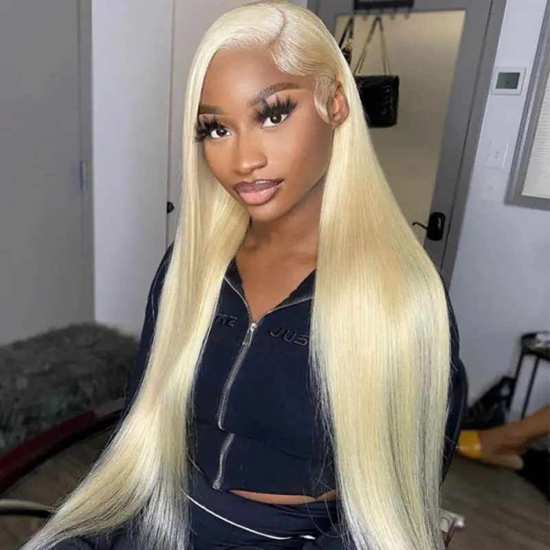 CheetahBeauty 40 Inch Straight 613 Blonde Long Human Hair HD Transparent Lace Wig