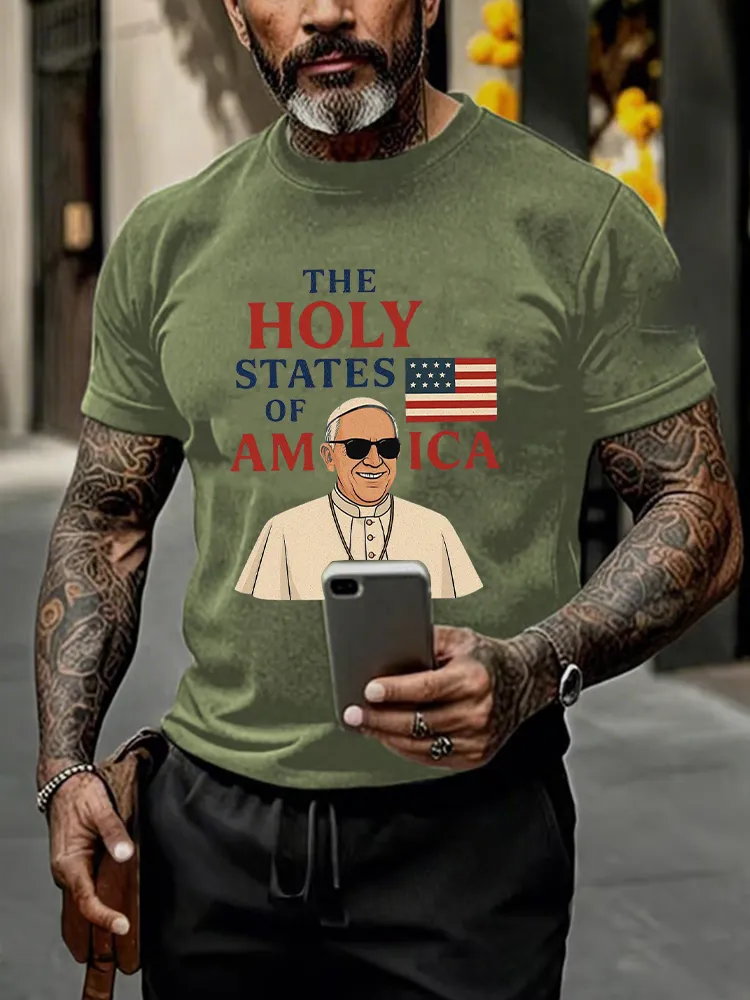 Men'S The Holy States Of America Printed T-Shirt