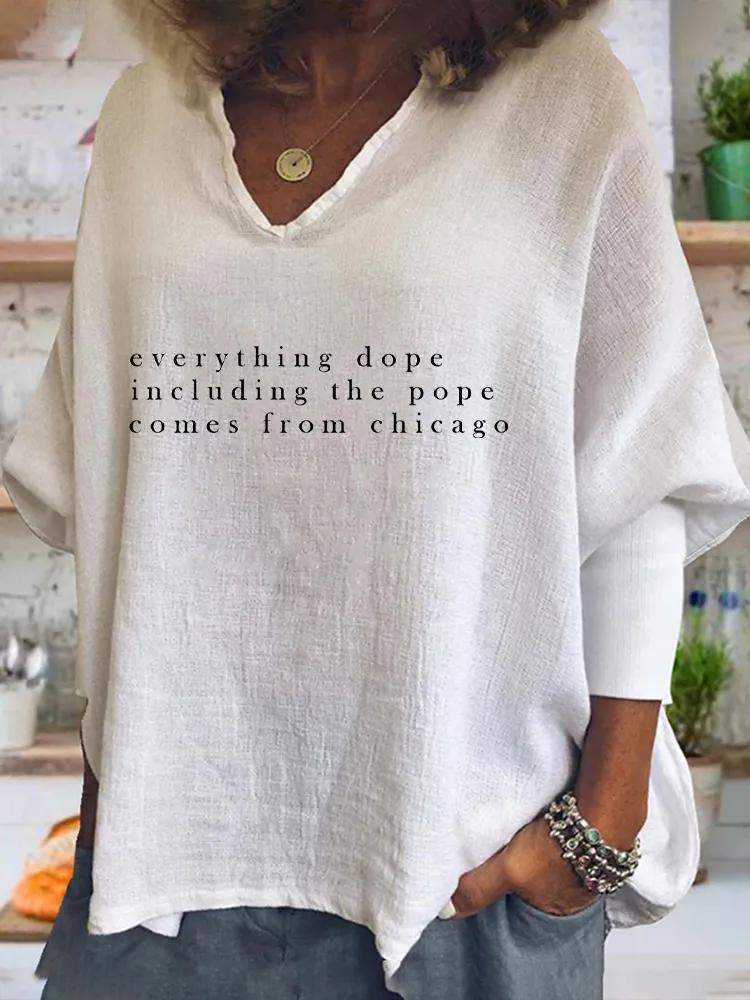 Women's Everything Dope Including The Pope Comes From Chicago Shirt