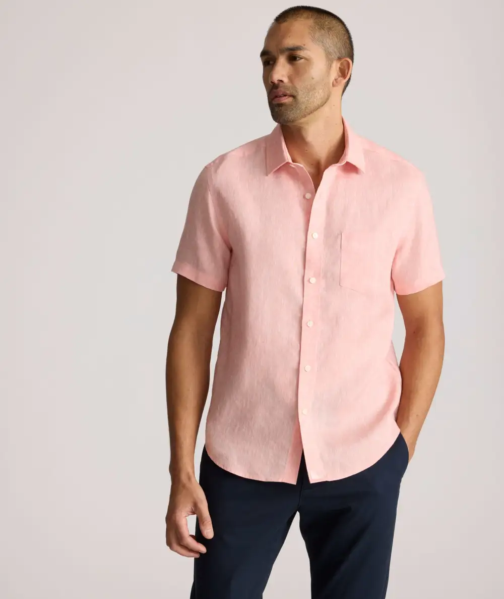 Wrinkle-Resistant Linen Short-Sleeve Cameron Shirt
