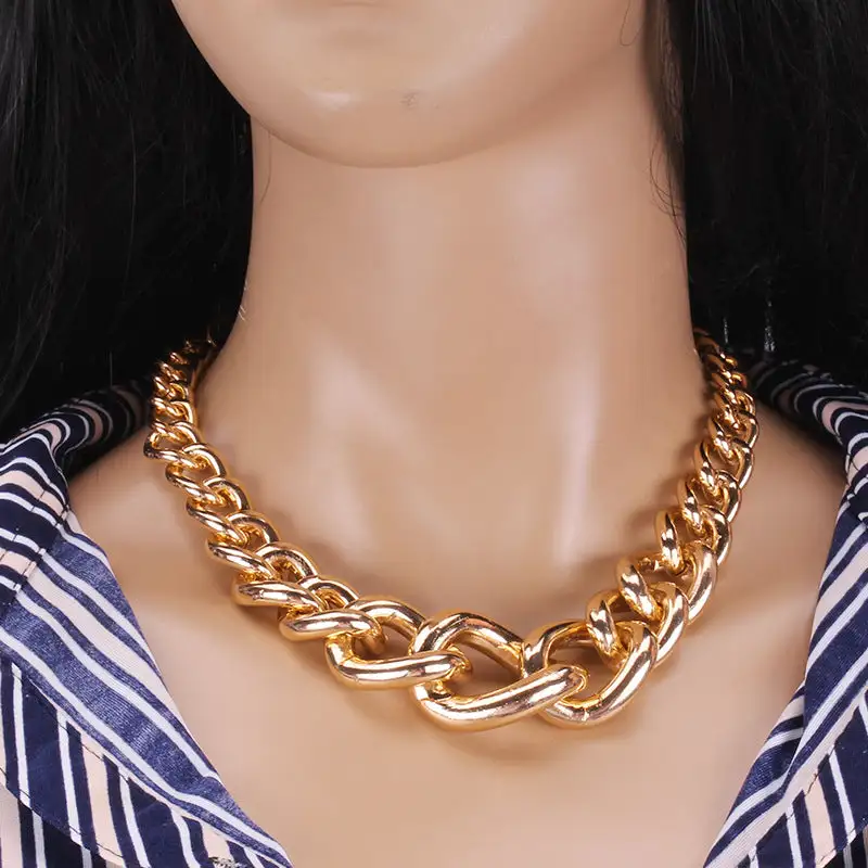 Thick Chain Simple Retro Sweater Necklace