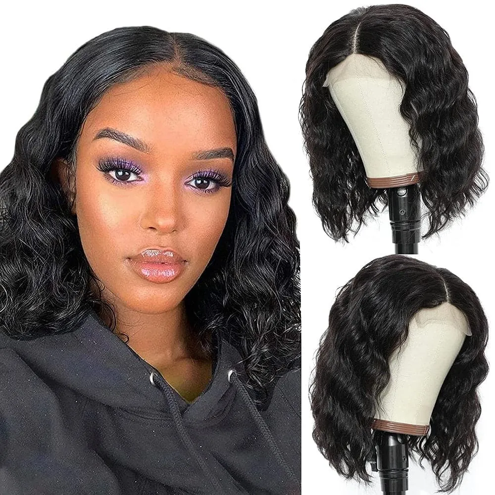 Sterly HD Transparent 13X4 Lace Front Wig Short Loose Deep Wave Bob Wig For Black Women