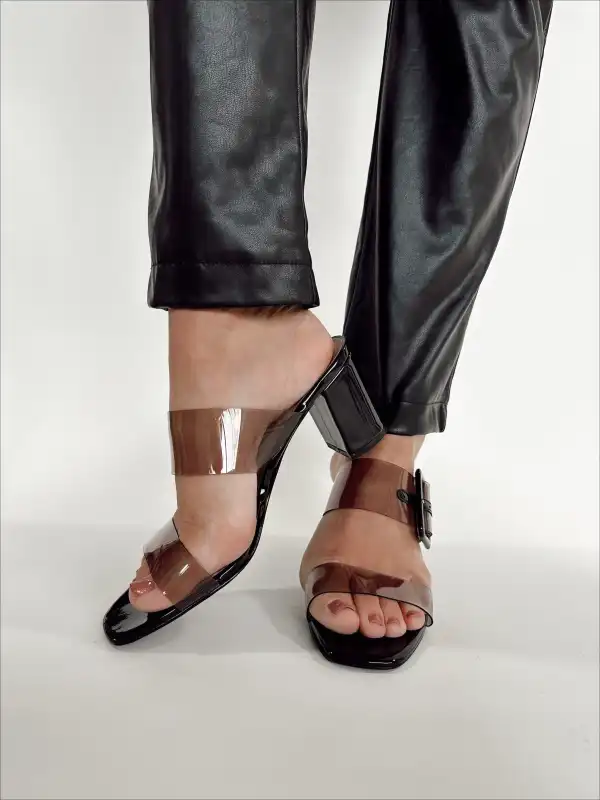 Sylvia Clear Block Heel