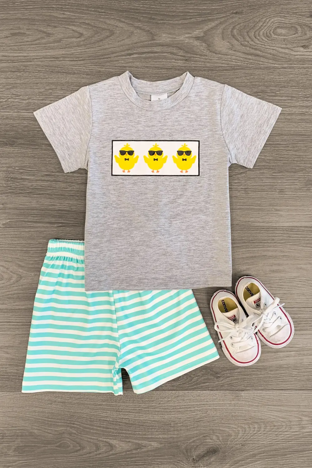 Three Cool Chicks Striped Short Set