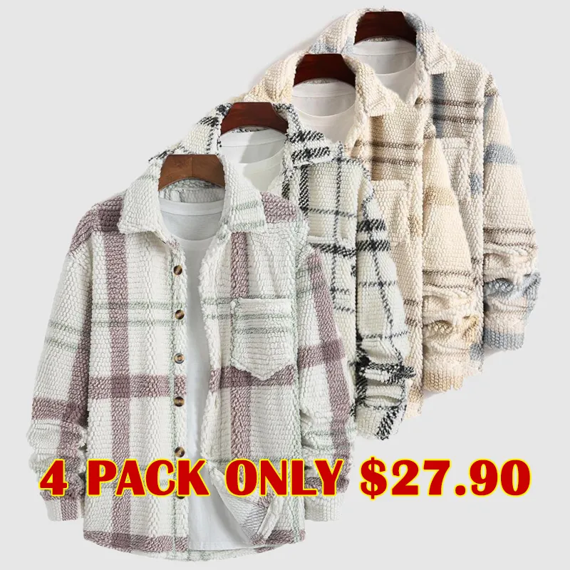 Men's Plaid Print Jacket