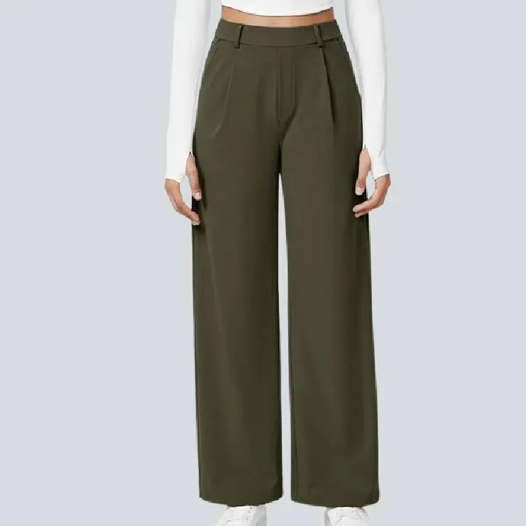 High Waisted Work Pants for Women Business Casual Outfits Office Dress Pants Trousers with Pockets