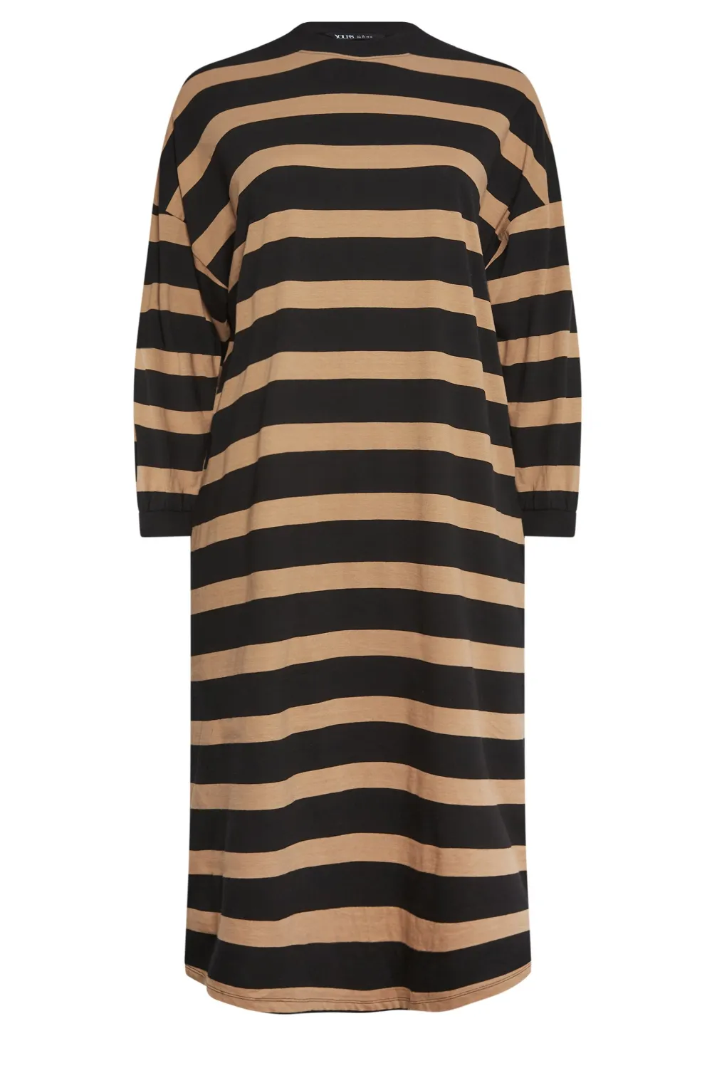 YOURS Curve Blue Stripe Oversized T-Shirt Dress