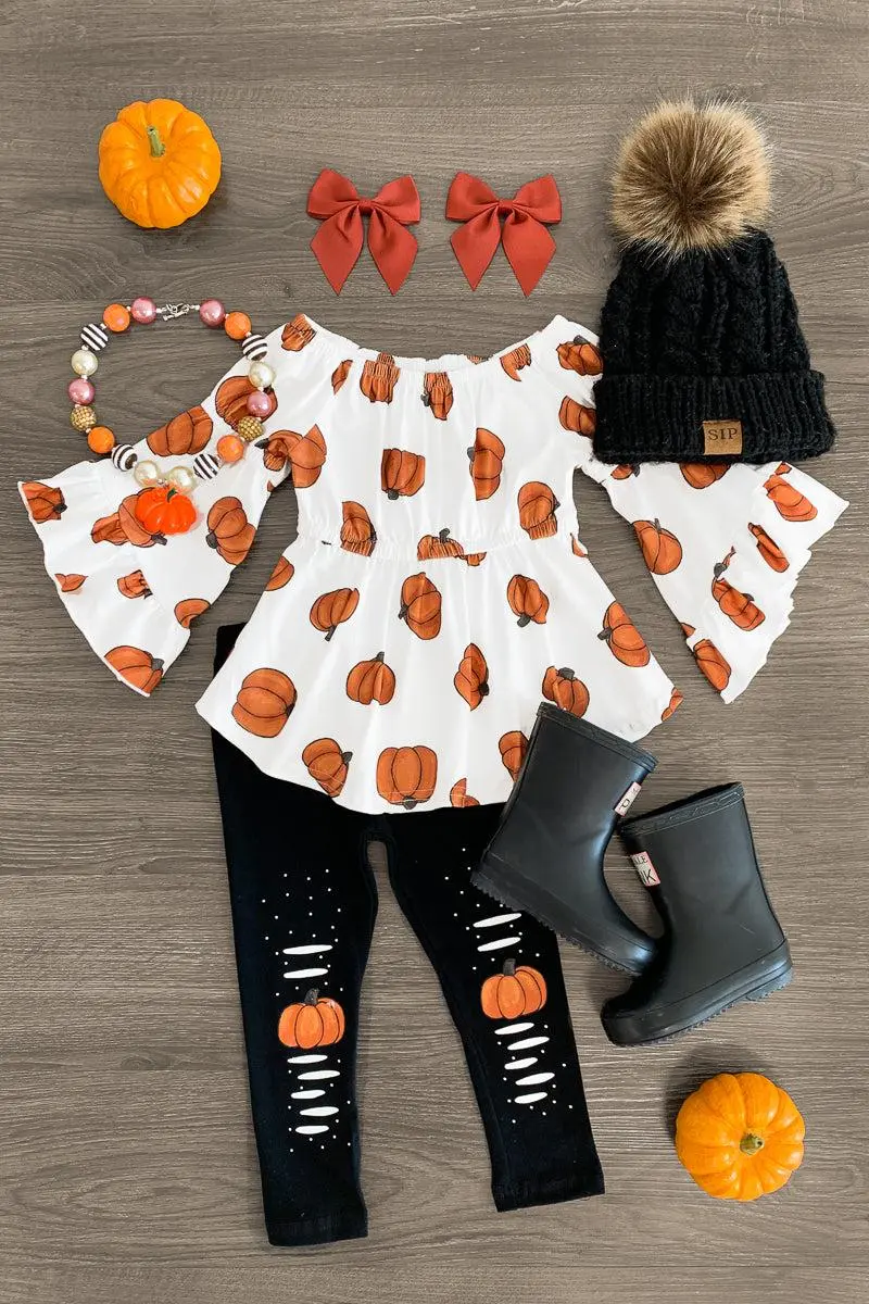 White Pumpkin Legging Set
