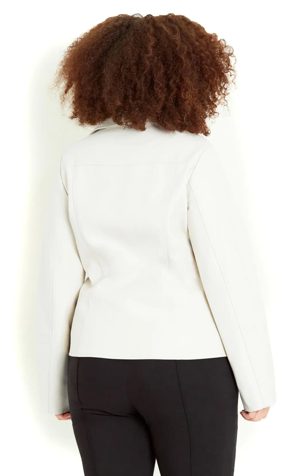 Evans White Faux Leather Jacket