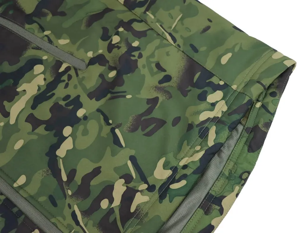 Men's Tactical Softshell Jacket Waterproof Fleece Hooded Hunting Coat