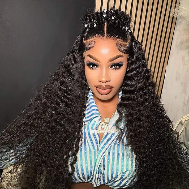 Deep Wave 13x6 Real HD Lace Undetactable BlendAway Full Lace Frontal Wig 100% Virgin Human Hair