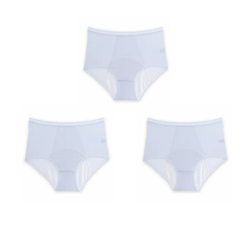 High Waist Leak Proof Ice Silk Panties Plus Size L-6XL