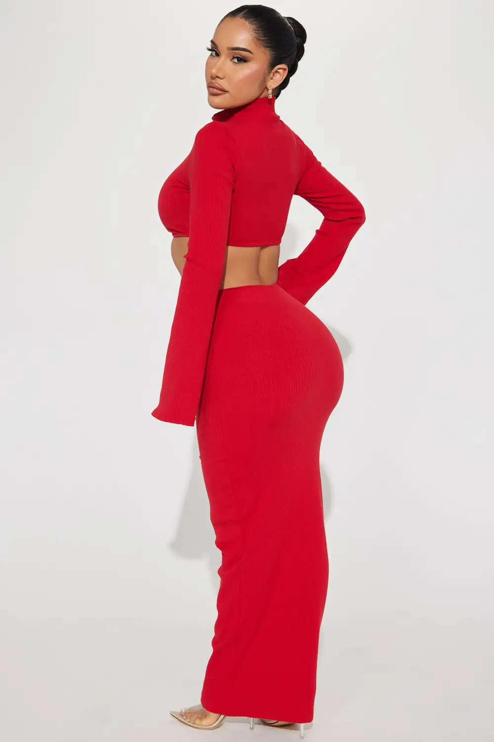 Sammy Snatched Skirt Set - Red