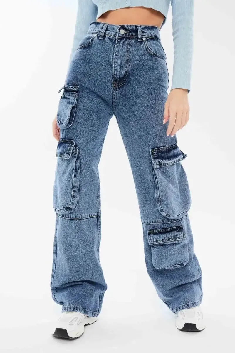 Cargo High Rise Flare Jeans