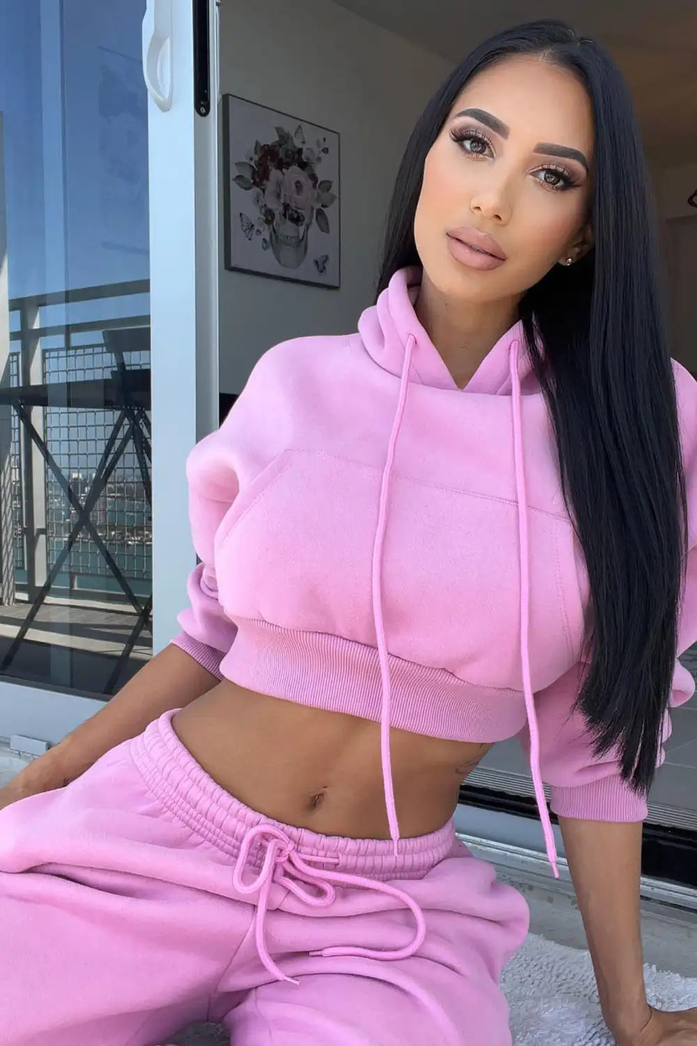 Not Playing Games Jogger Set - Pink