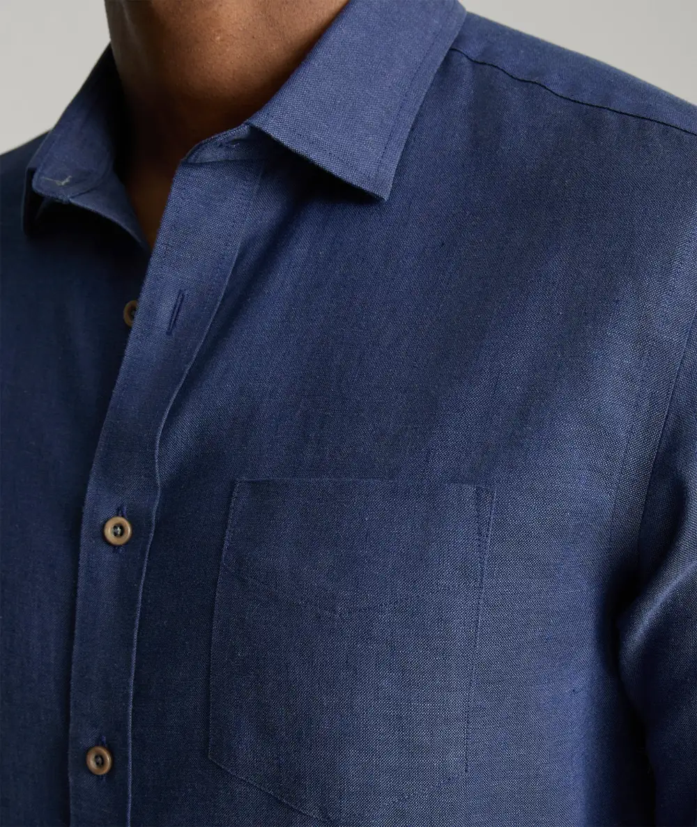 Wrinkle-Resistant Linen Vin Santo Shirt