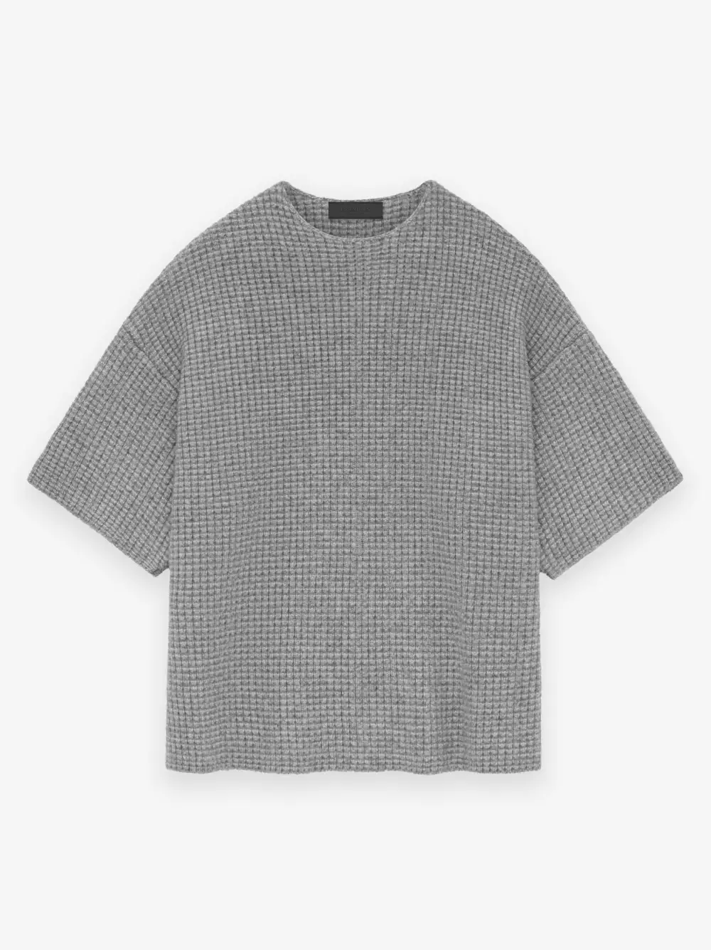 Heavy Waffle Short Sleeve Crewneck Sweater