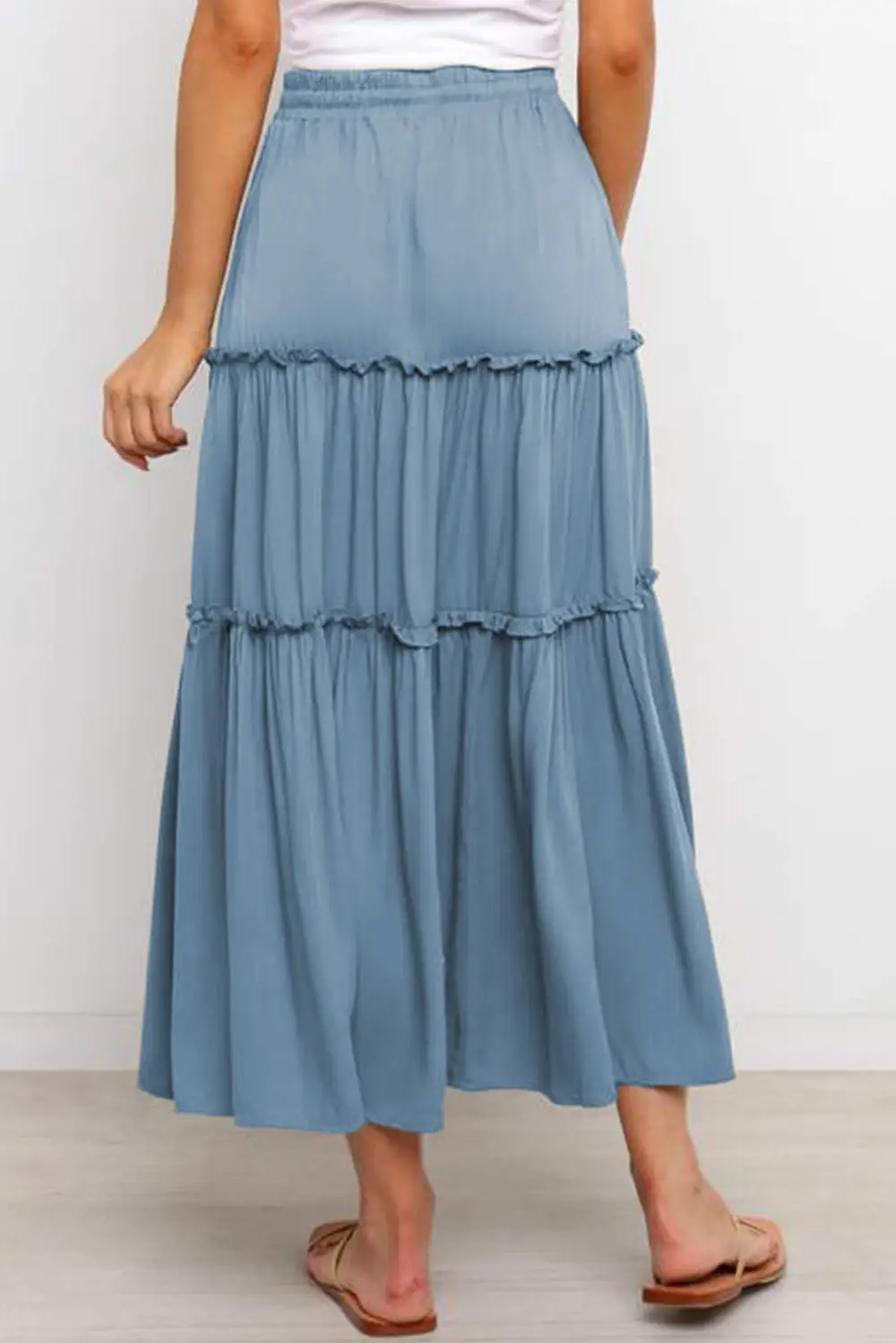 Maxi Ruffle High Waist Skirt