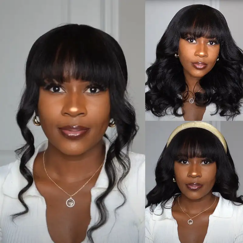 One Wig Two Styles | Glueless 5x5 Kinky Straight/Yaki Straight Lace Closure Wig, Free Removable Bangs