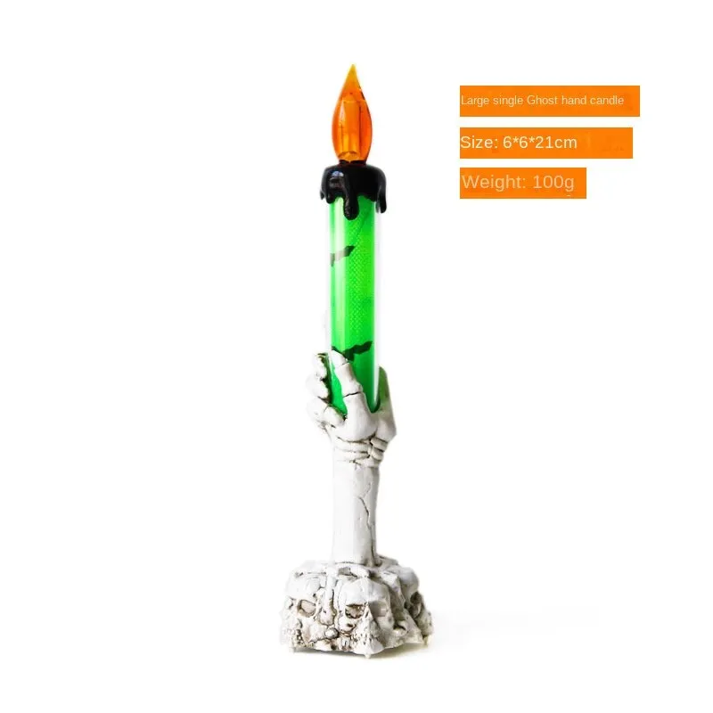 Halloween LED  Skeleton Holding Candle Light Party Haunted House Bar Home Decor Horror Props  Lantern Halloween  Decor  2023