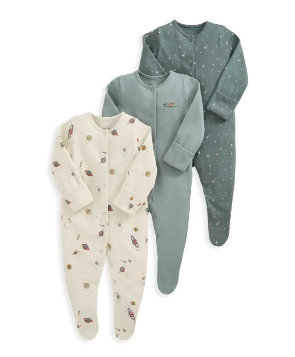 Planets Sleepsuits (Set of 3)