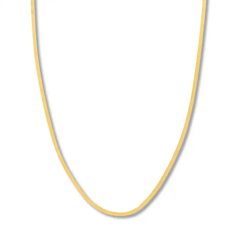 16 Solid Herringbone Chain Necklace 14K Yellow Gold Appx. 2.7mm