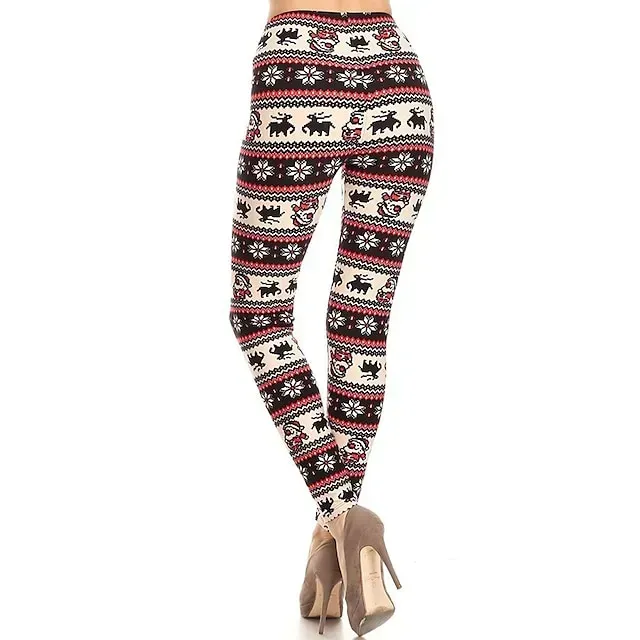 Santa Claus Leggings Jogger Pants Women's Christmas Christmas Christmas Eve Adults' Christmas New Year Eve Polyester Lycra Spandex Pants