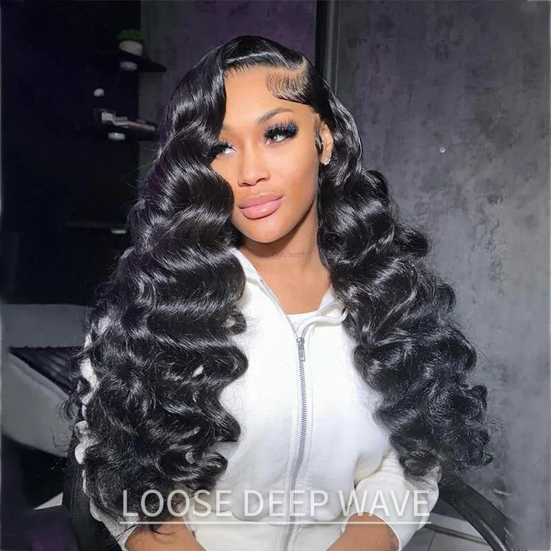 16-34inch 360 Lace Frontal Wig Super Natural Human Hair Wigs 180% Density