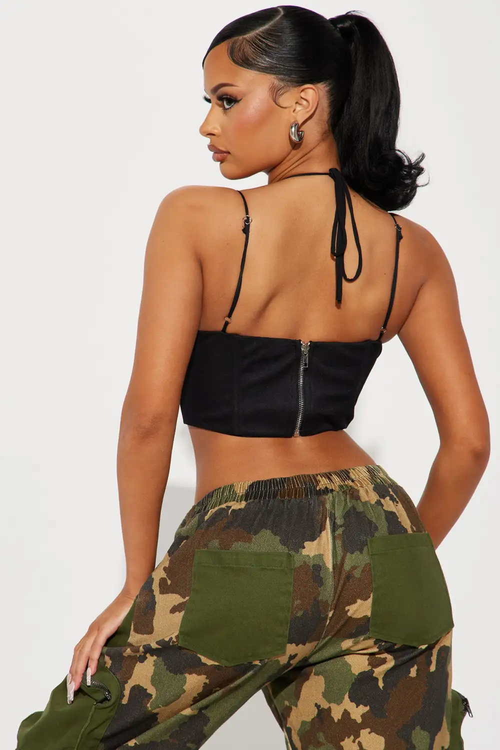 Mackenzie Mesh  Top - Black