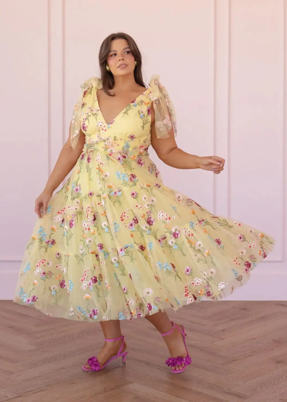 Margaret Midi Dress Yellow