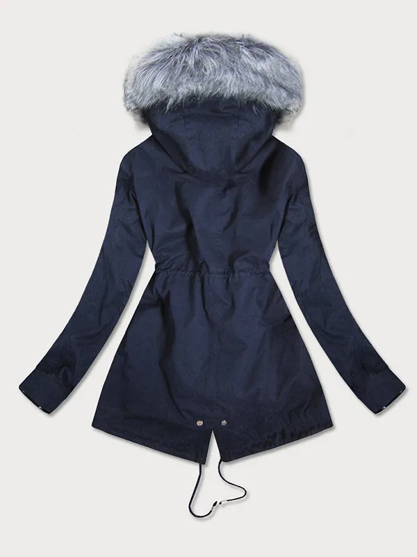 Ladies winter jacket navy blue