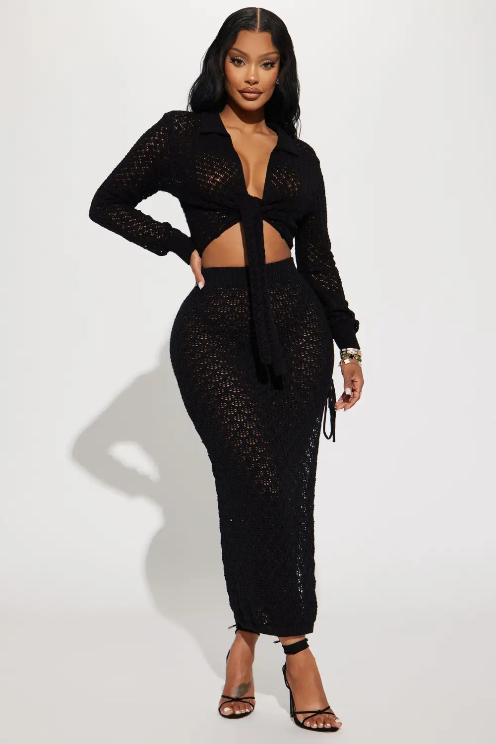 Testing The Limits Crochet Top - Black