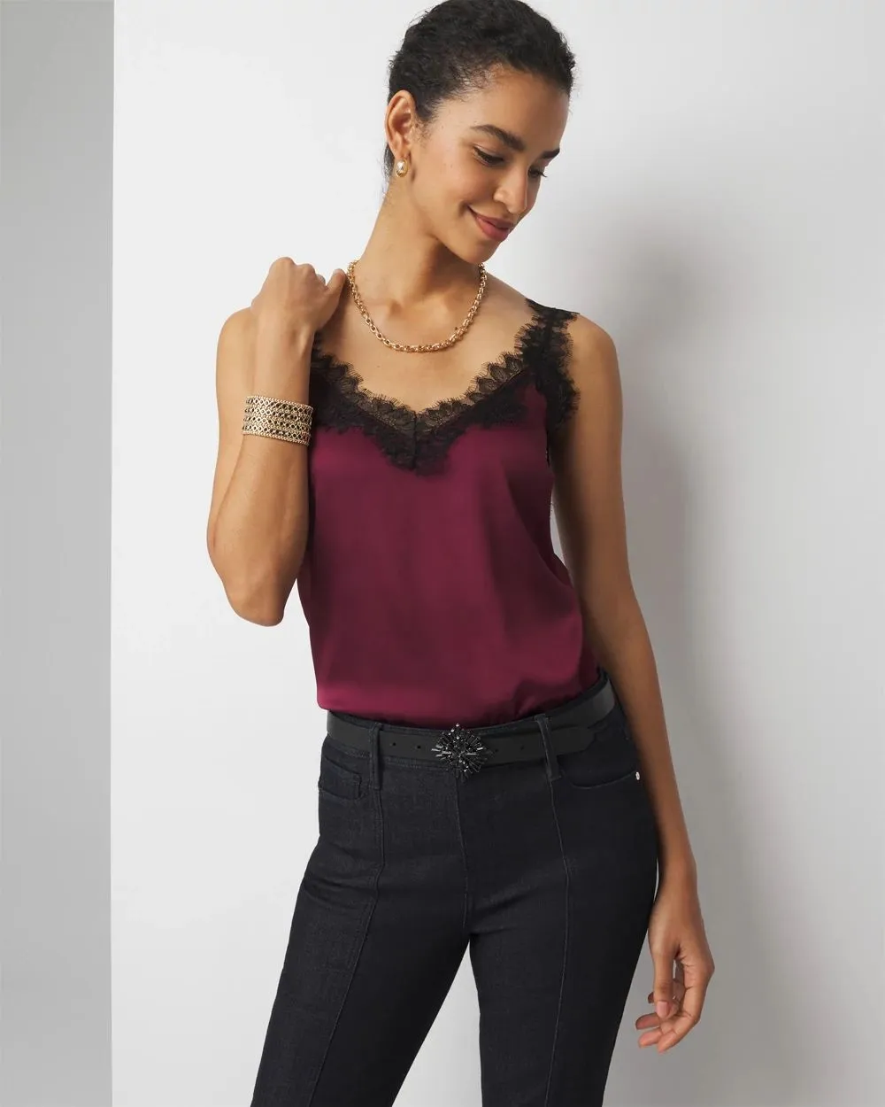 Lace-Trimmed Cami