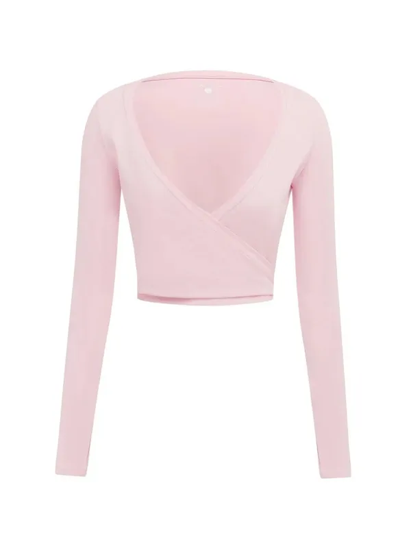 Soft Ballet Wrap Long Sleeve Top