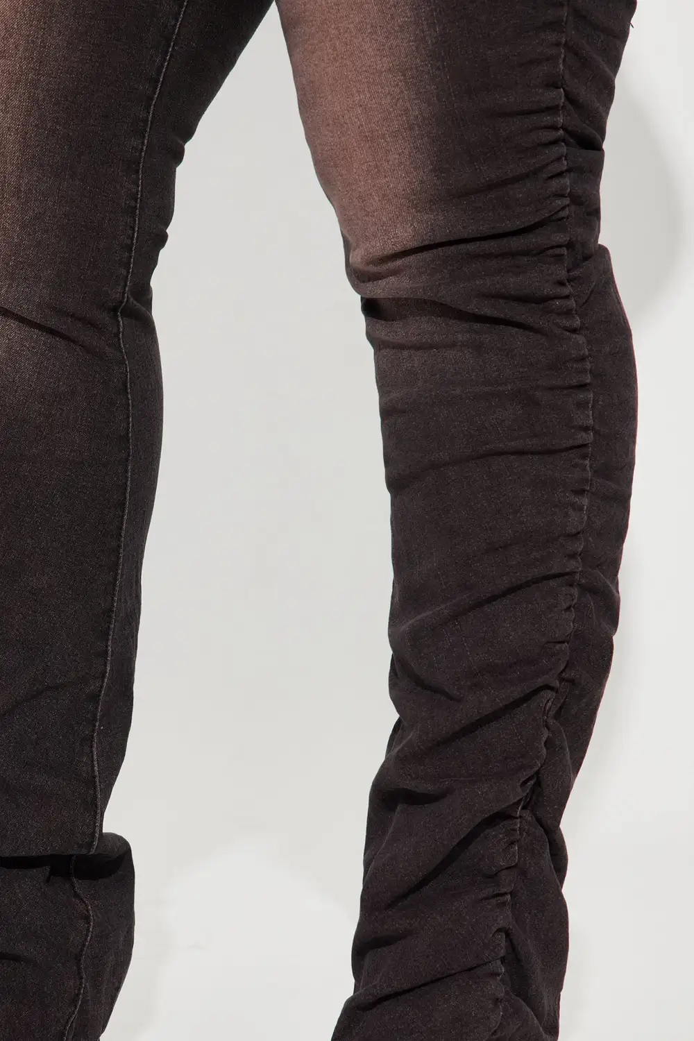 Cutting Ties Tinted Stacked Stretch Skinny Jeans - Mocha