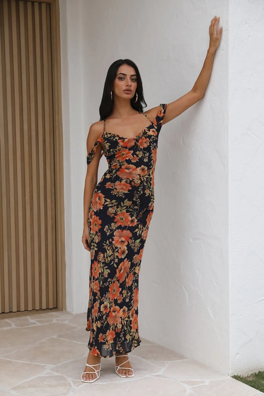 LOVER STYLE MAXI DRESS-NAVY