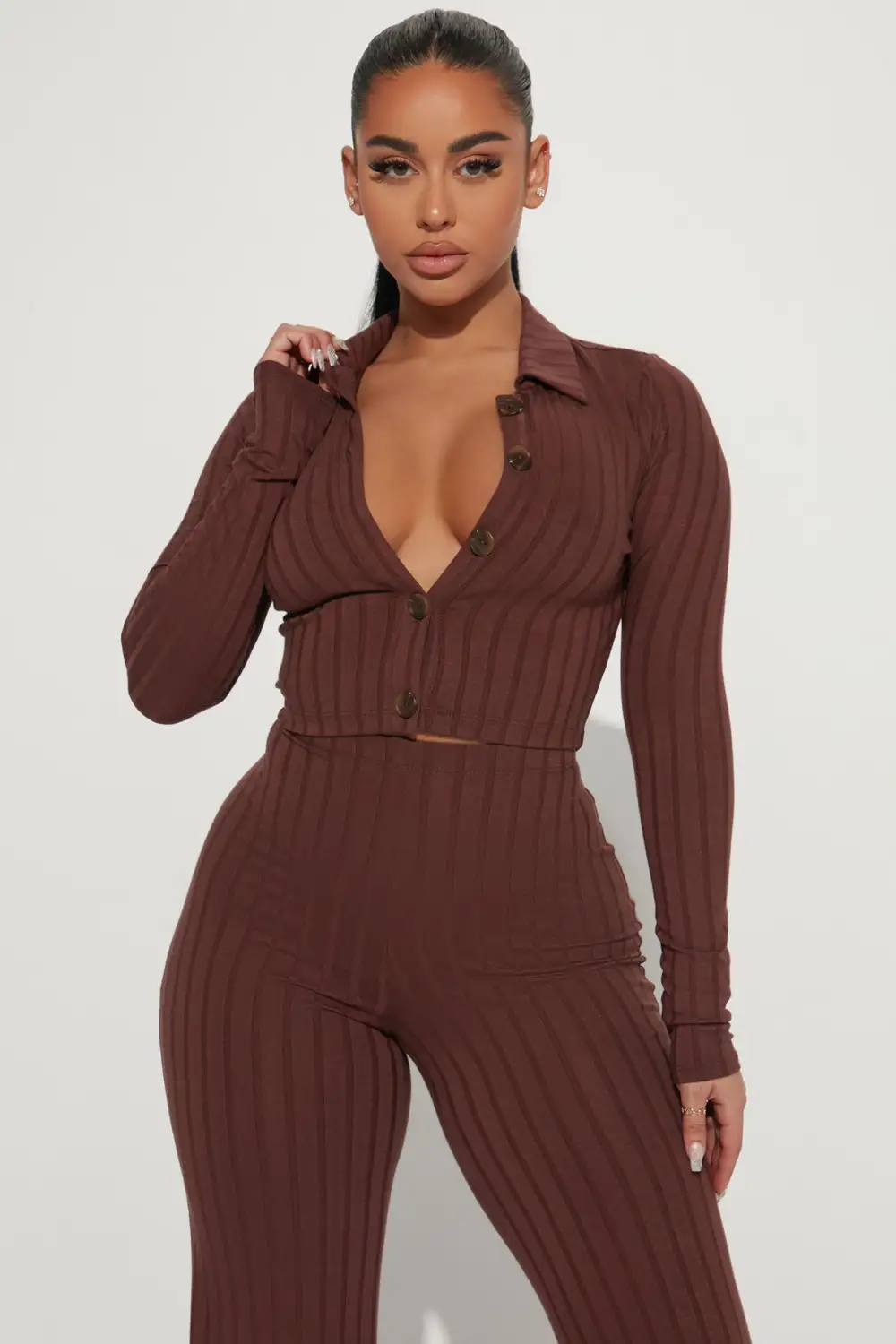 Call Again Pant Set - Brown